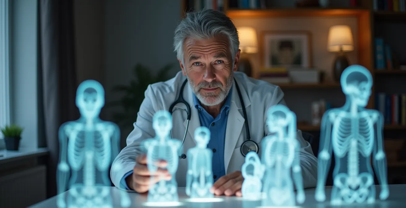 Médico de familia evaluando síntomas complejos con enfoque holístico