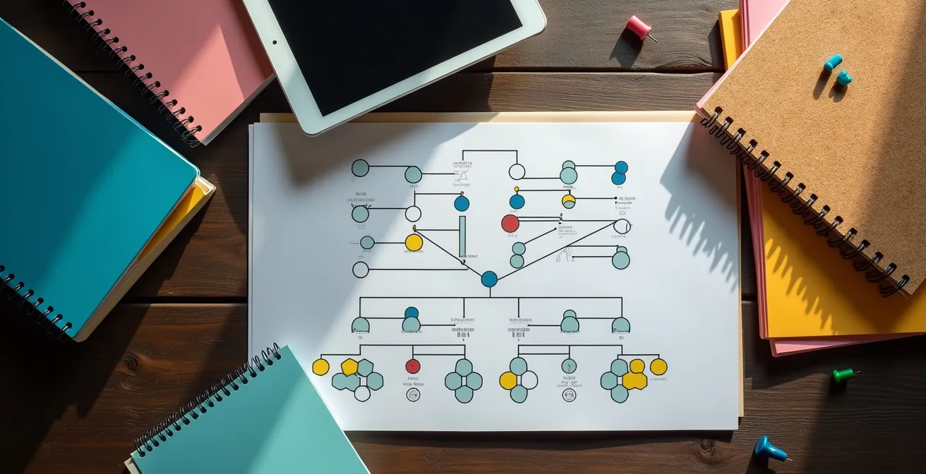 Espacio de trabajo digital para documentación de salud familiar con herramientas organizadas