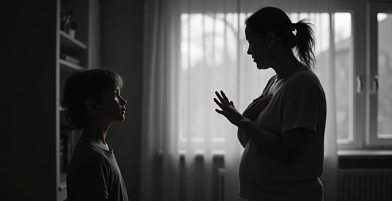 Padre realizando técnica de interrupción de patrón para evitar gritar a su hijo