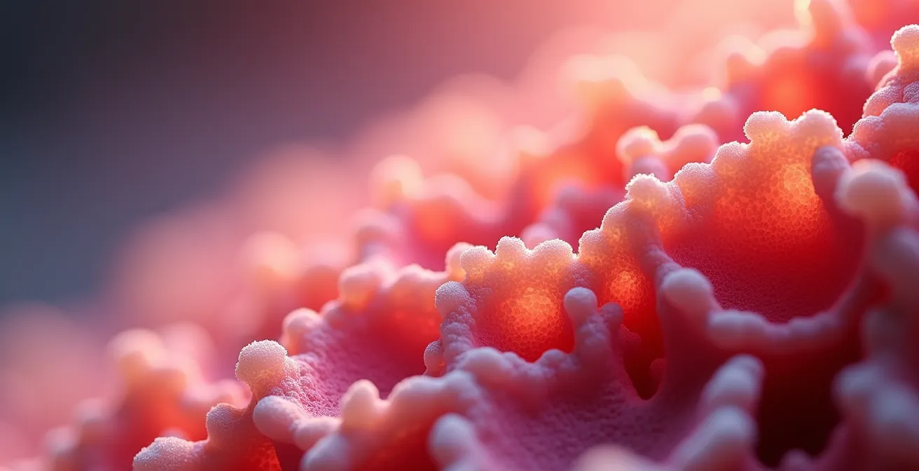 Representación visual abstracta de la progresión temporal de células intestinales