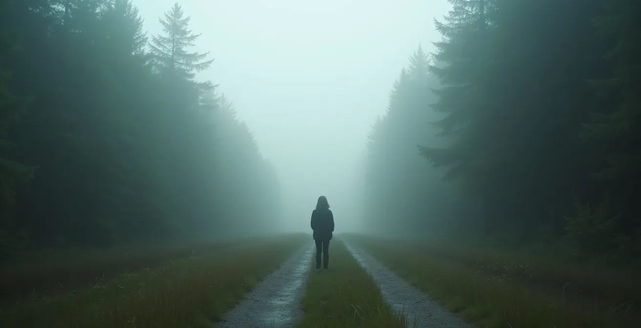 Representación artística de la pérdida gradual de visión periférica